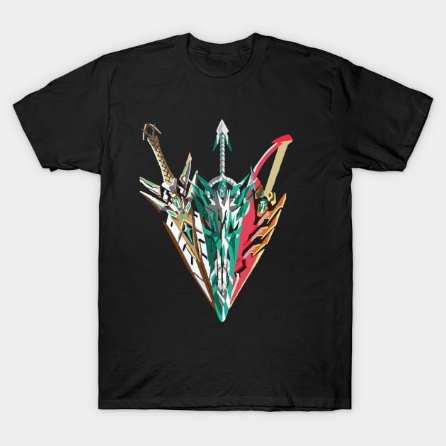 The Three Aegis Swords T-Shirt by PneumaDesigns